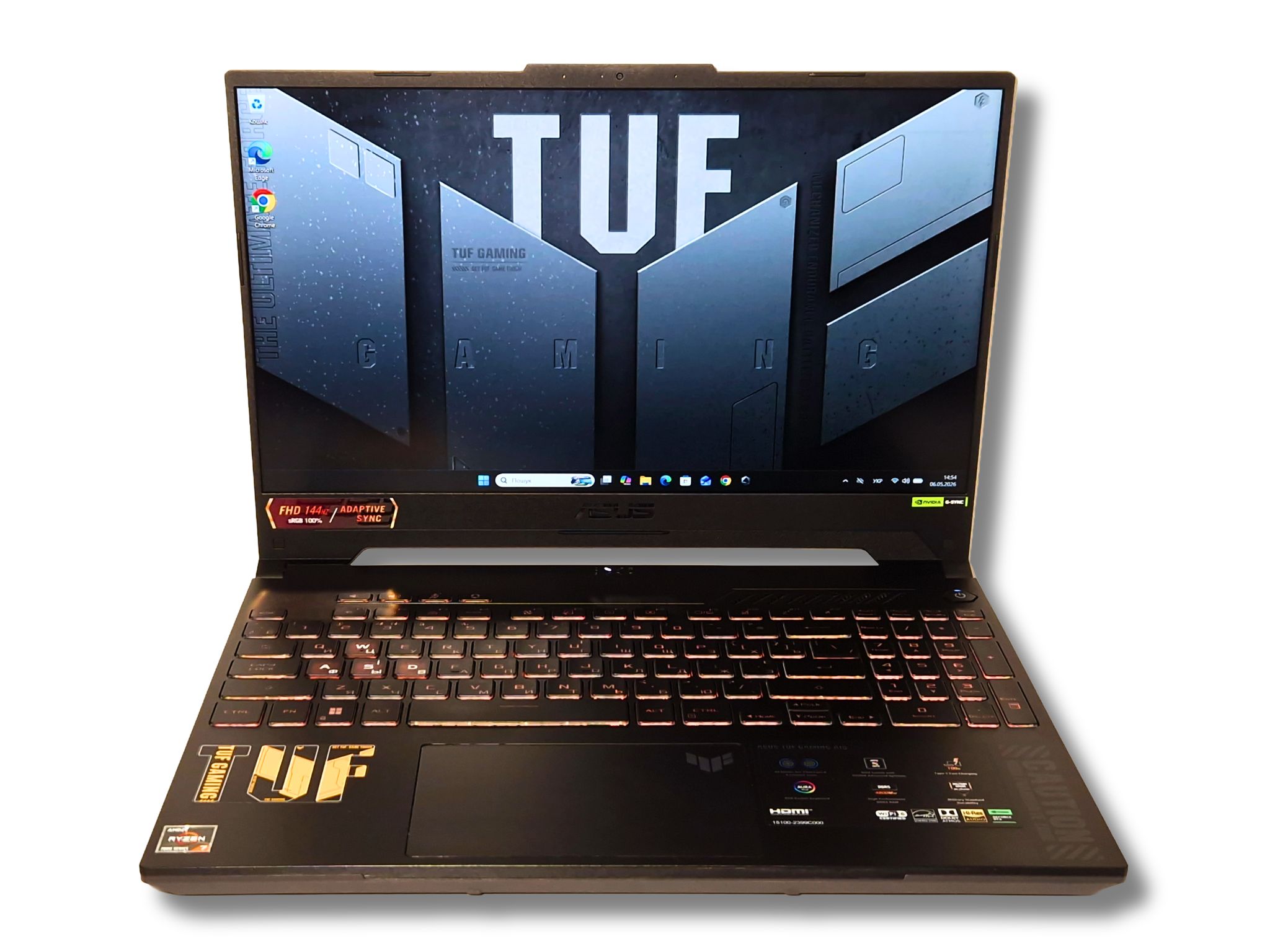 Ігровий ноутбук б/у Asus TUF A15 FA507NV 15.6" 144Hz sRGB 100% Ryzen 7 7735HS 16/512 Гб SSD RTX 4060 8Гб 140Вт, Стан нового - фото 6