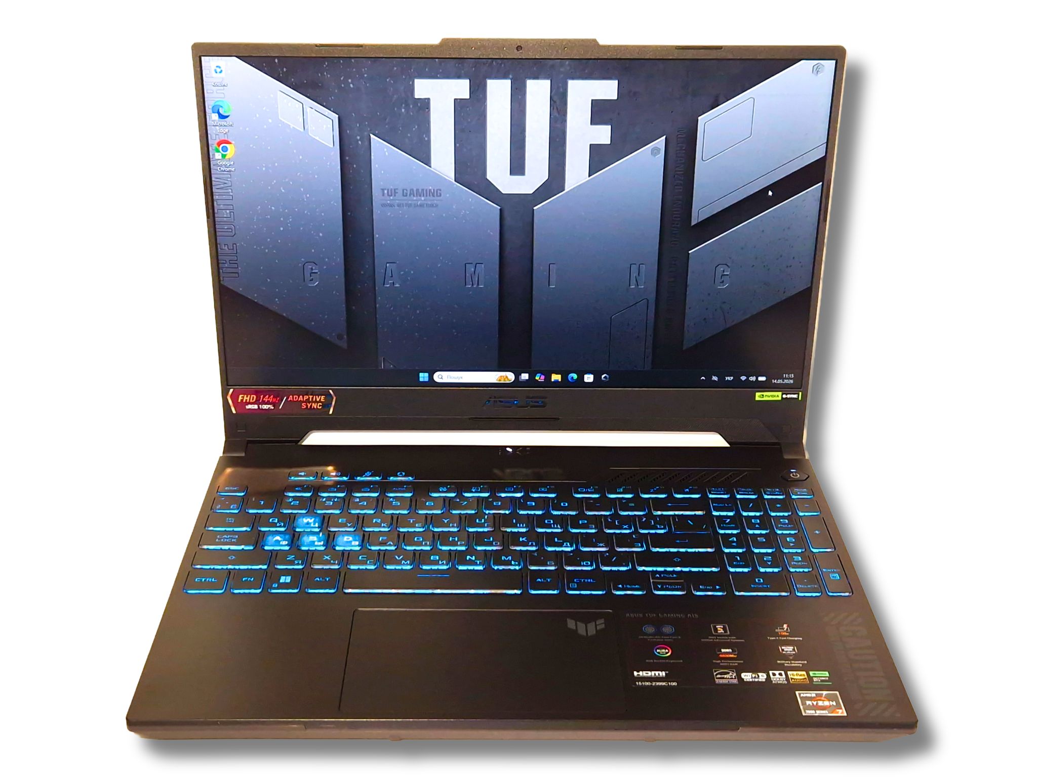 Ігровий ноутбук б/у Asus TUF A15 FA507NU 15.6" 144Hz Ryzen 7 7735HS 16/512 Гб SSD RTX 4050 6Гб 140Вт - фото 6