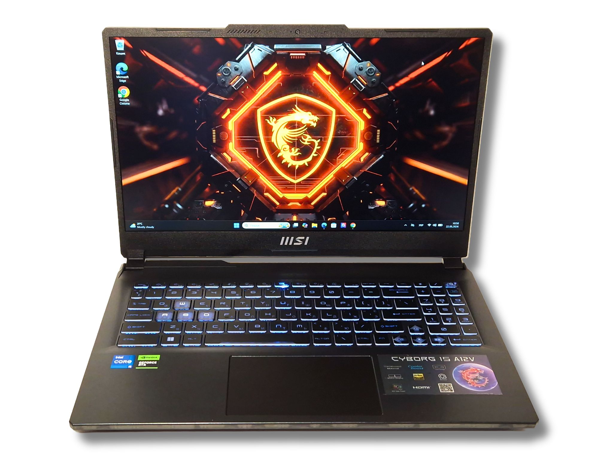 Ігровий ноутбук б/у MSI Cyborg 15 144Hz Core i5-12450H 16/512 RTX 4060 8Гб, Стан нового - фото 6