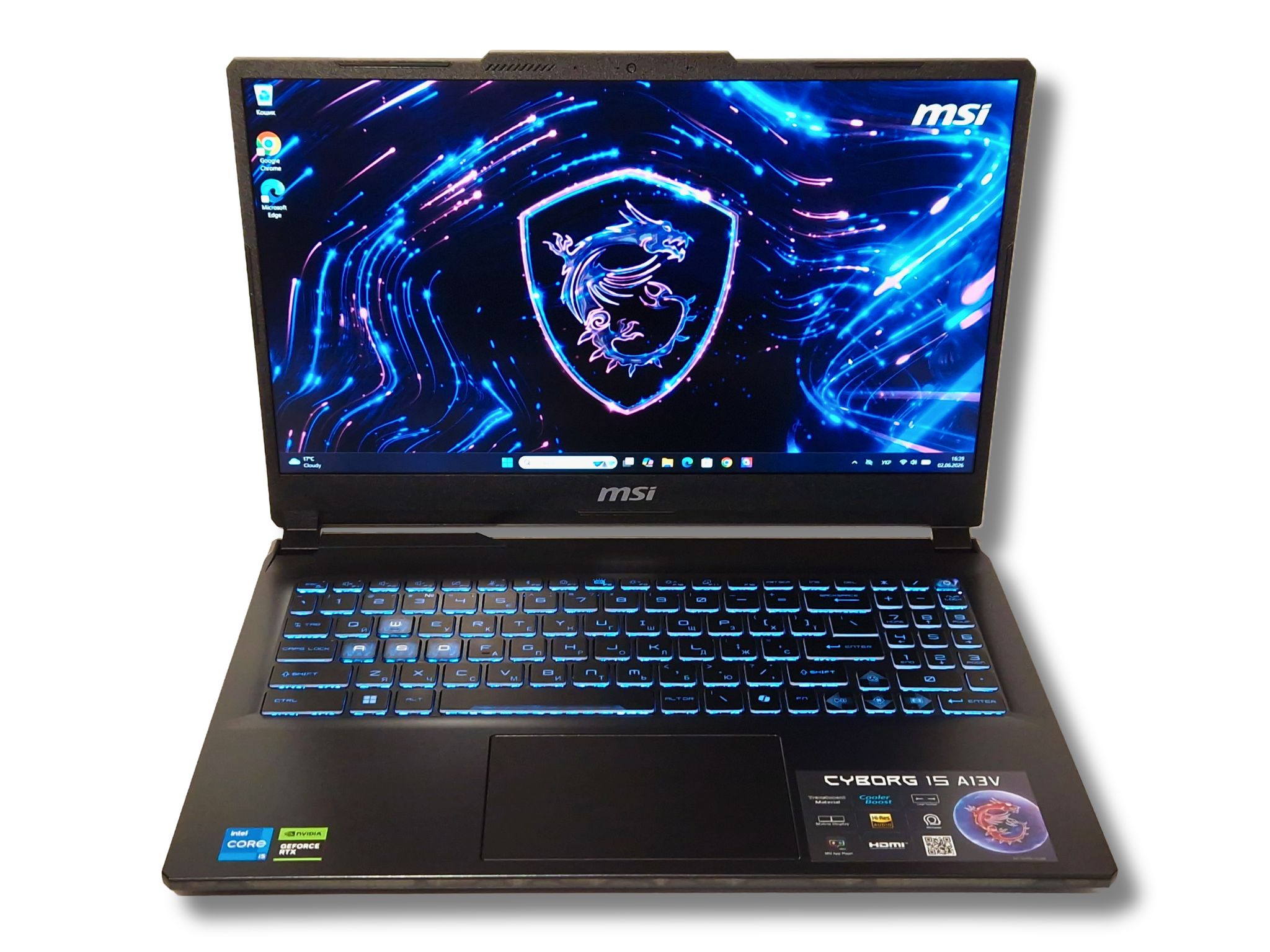 Ігровий ноутбук б/у MSI Cyborg 15 144Hz Core i5-13420H 16/512 RTX 4060 8Гб, Стан нового - фото 6