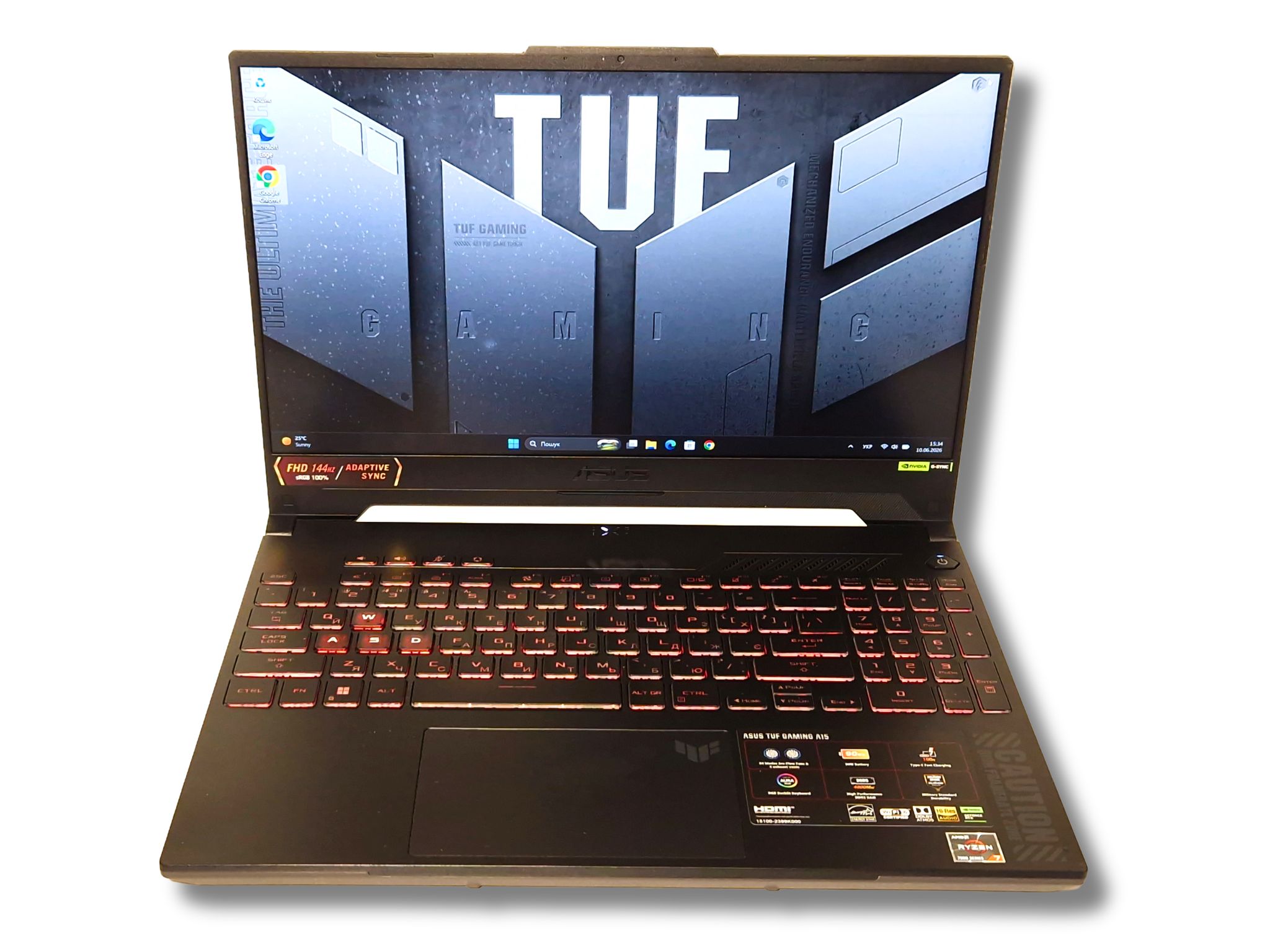 Ігровий ноутбук б/у Asus TUF A15 FA507NVR 15.6" 144Hz sRGB 100% Ryzen 7 7435HS 16/512 Гб SSD RTX 4060 8Гб 140Вт - фото 6