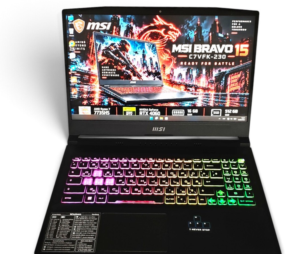 Ігровий ноутбук б/у MSI Bravo 15 C7VFK 15.6" FHD 144Hz Ryzen 7 7735HS 16/512 RTX 4060 8GB