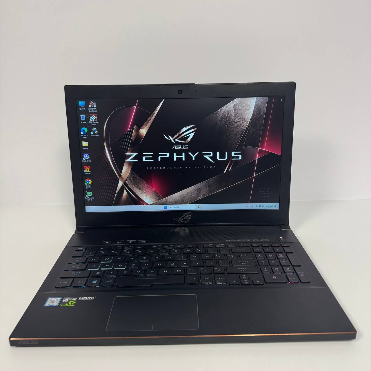 Ігровий ноутбук б/у Asus ROG Zephyrus M GU501GM 15.6" FHD 120Hz Core i7-8750H 8/128 GTX 1060 6GB