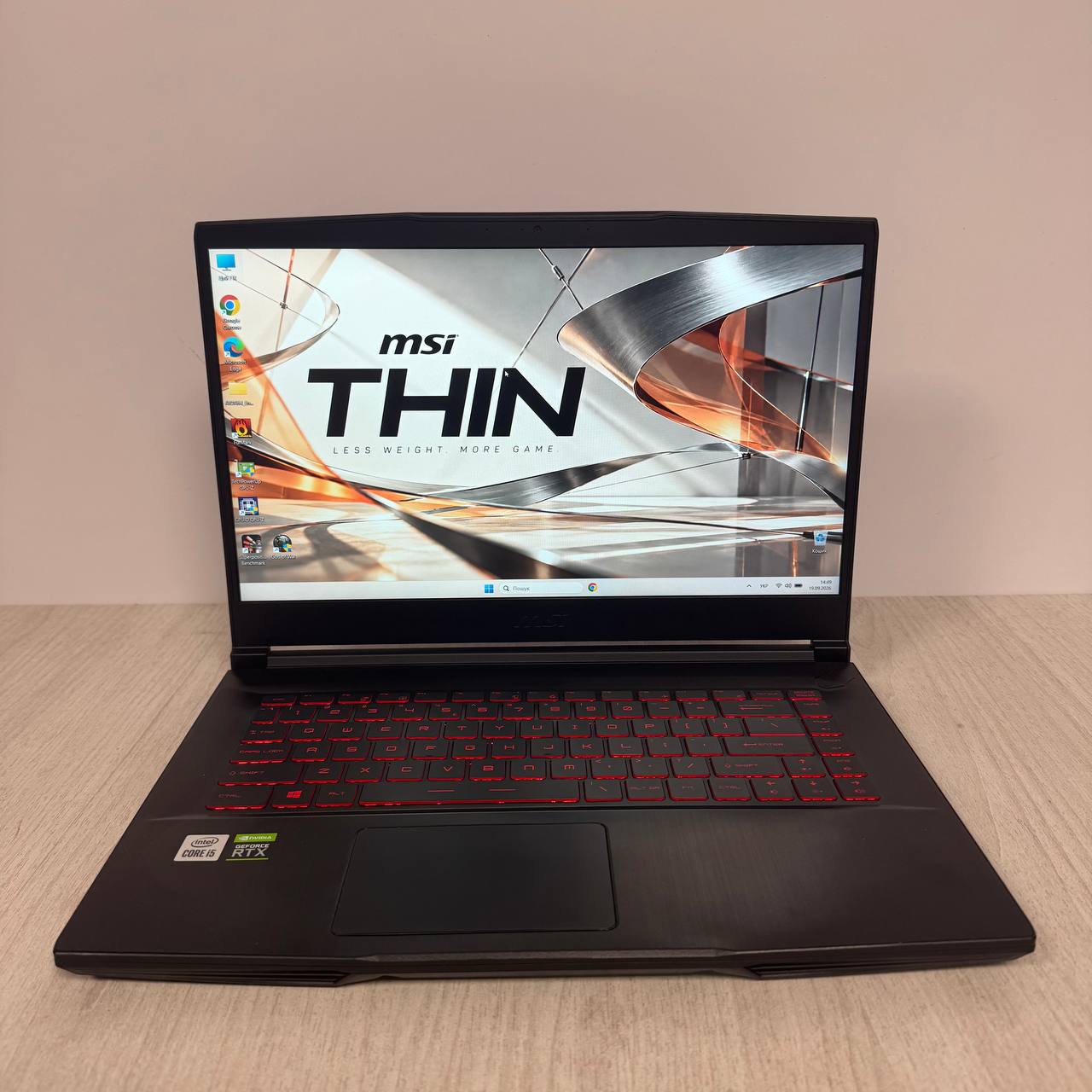 Ігровий ноутбук б/у MSI GF65 Thin 10UE 15.6" FHD 144Hz Core i5-10500H 8/512 RTX 3060 6GB