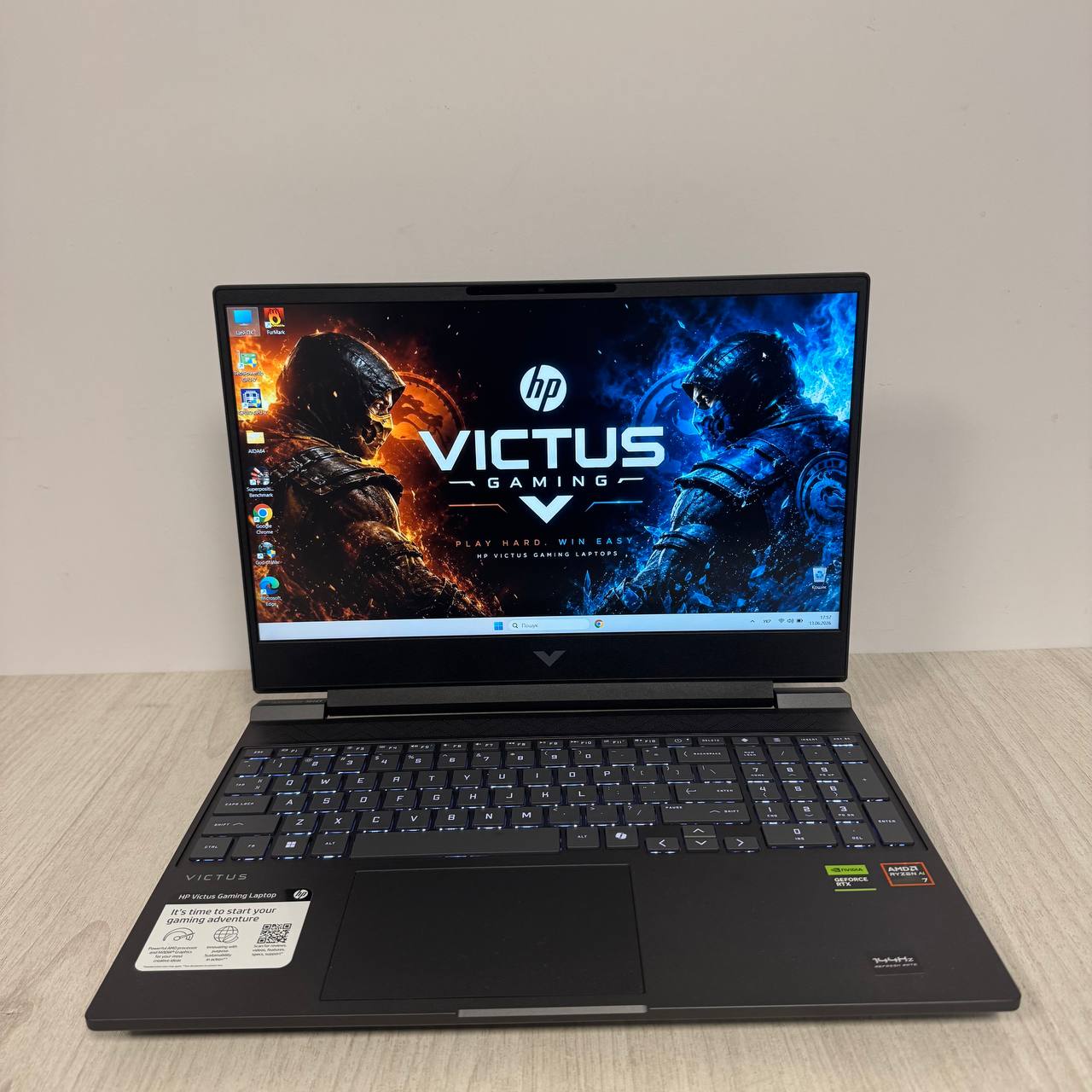Ігровий ноутбук б/у HP Victus 15-fb3001nr 15.6" FHD 144Hz Ryzen AI 7 350w 16/1.024TB RTX 5060 8GB