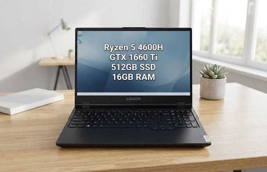 Ігровий ноутбук б/у Lenovo legion 5 15ARHO5H 15.6" FHD Ryzen 5 4600H 16/512 GTX 1660 Ti 6GB