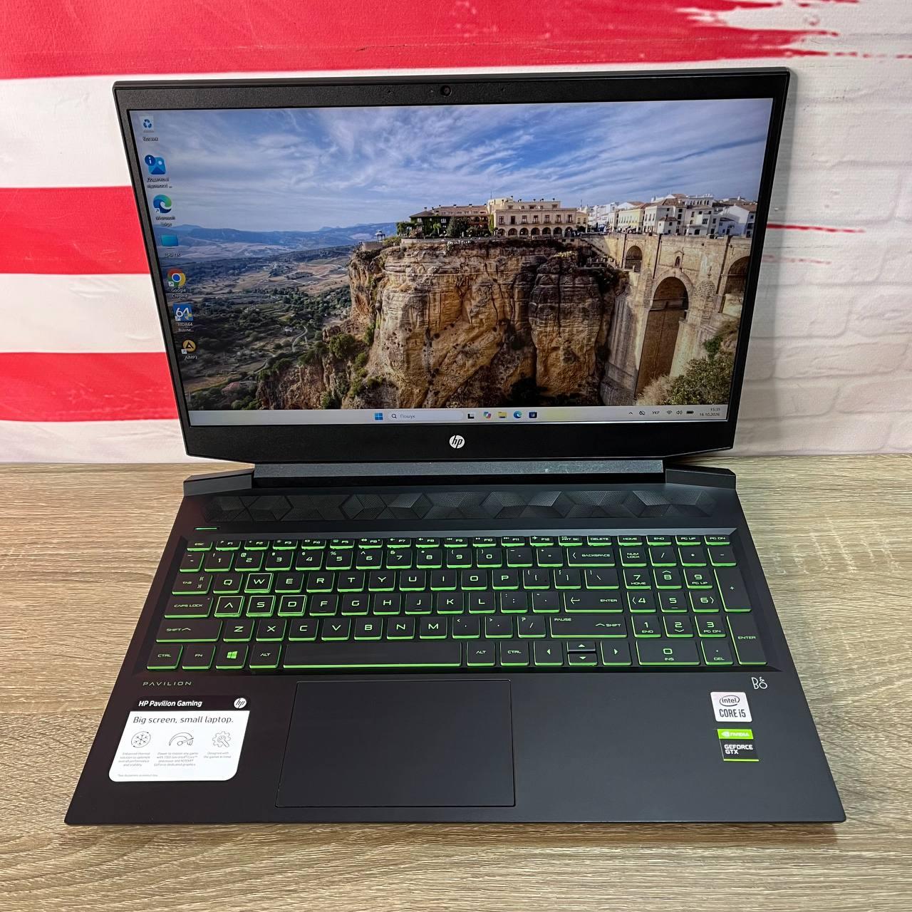 Ігровий ноутбук б/у HP Pavilion Gaming 16-a0045nr -10300H/16GB RAM/SSD 1TB/ 4GB/16" FHD Core i5-10300H 16/1TB GTX 1650 4GB